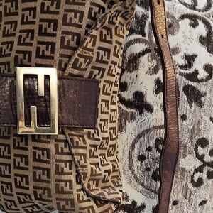 Fendi Tan and Brown Monogram Belt Bag